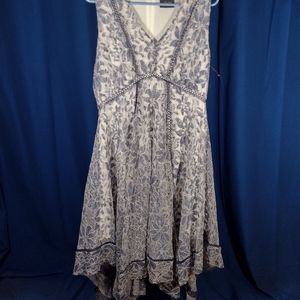 Just Taylor Blue and White lace halter dress (lowest price - LAST CHANCE)